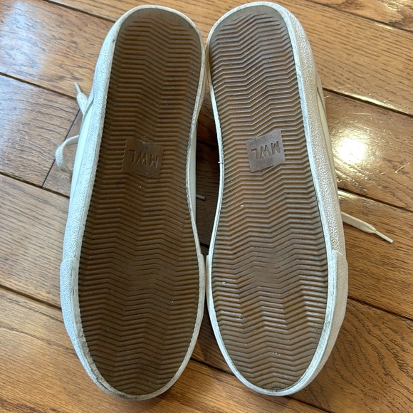 Madewell Low Top Sidewalk White Leather Sneakers - Picture 11 of 12